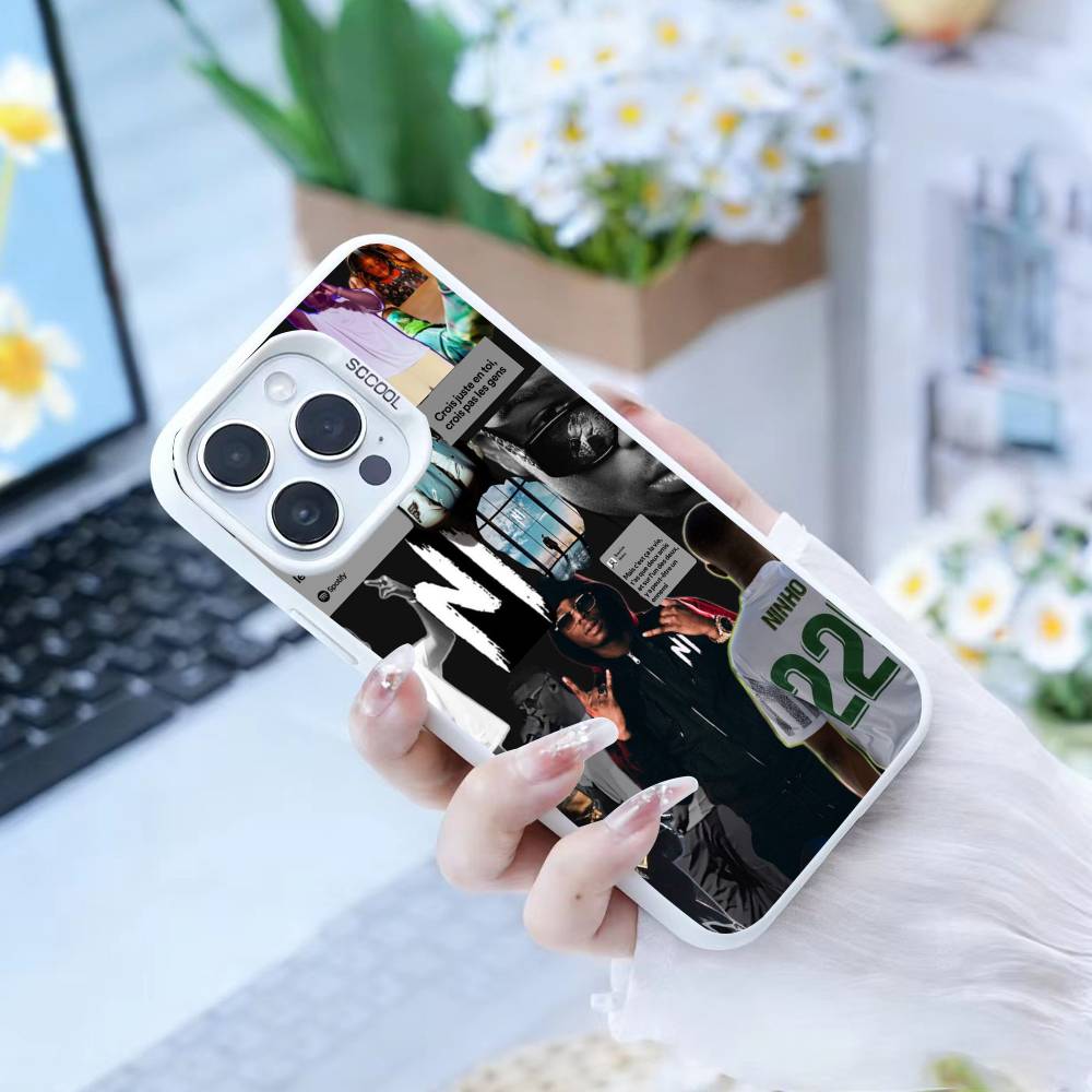 

Rapper French Ninho Phone Case For iPhone17, 16,15,14,13,12 Pro Max white Candy Matte Shockproof Cover iPhone16e