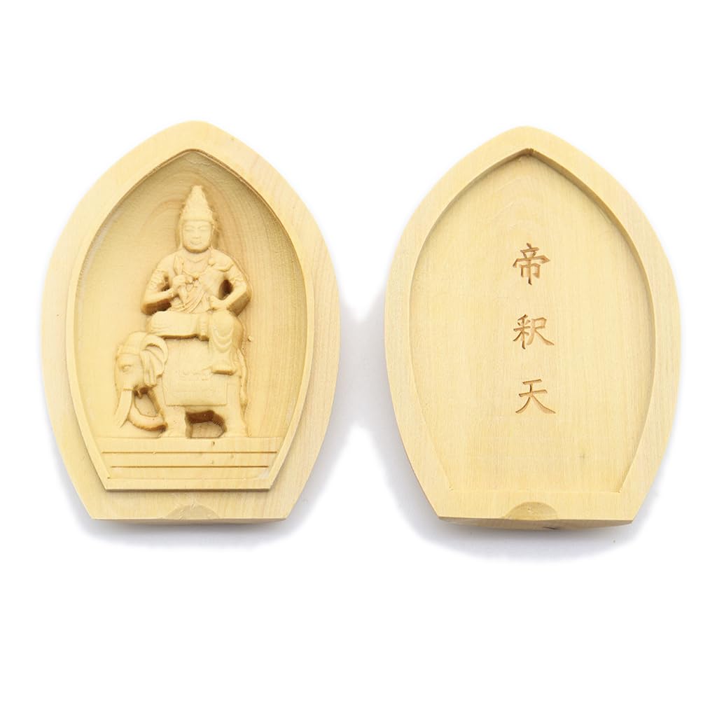 

Kurita Special Buddha Statue Principal Taishakuten Incense Buddha Width wood carving made in Tsuge 17495 [Guardian Image] Lotus-shaped Buddha/Pocket