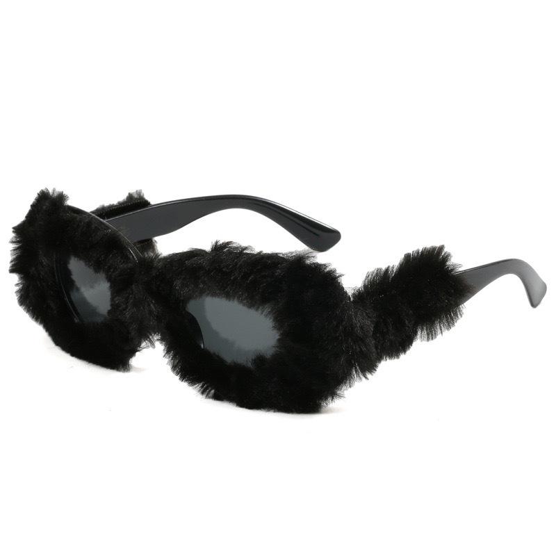 Fluffy Y2K Fashion Pc Personality Cat Eye Ins Party Sunglasses Glasses Sunglasses