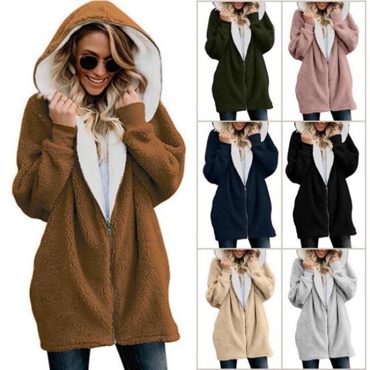Cozy Hoodie Jacket Hooded Women Plush New Autumn Winter Cardigan Zipper