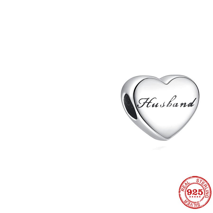 Nový Měděný Bratr Sestra Máma Táta Syn Dcera Manželka Srdce Přívěsek Korálek Pro Ženy Pasuje na Originální Náramek Diy Šperky