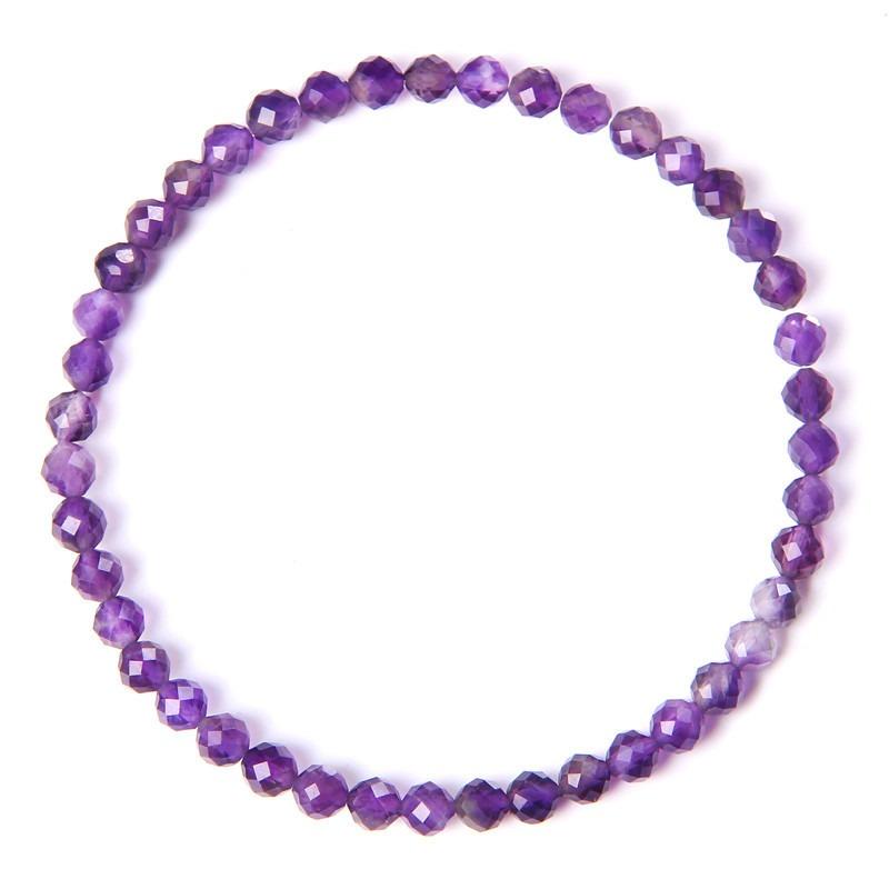 4MM Natural Stone Tourmaline Bracelets For Women Men Crystal Faceted Beaded Bracelet Healing Reiki Handmade Exquisite Jewelry