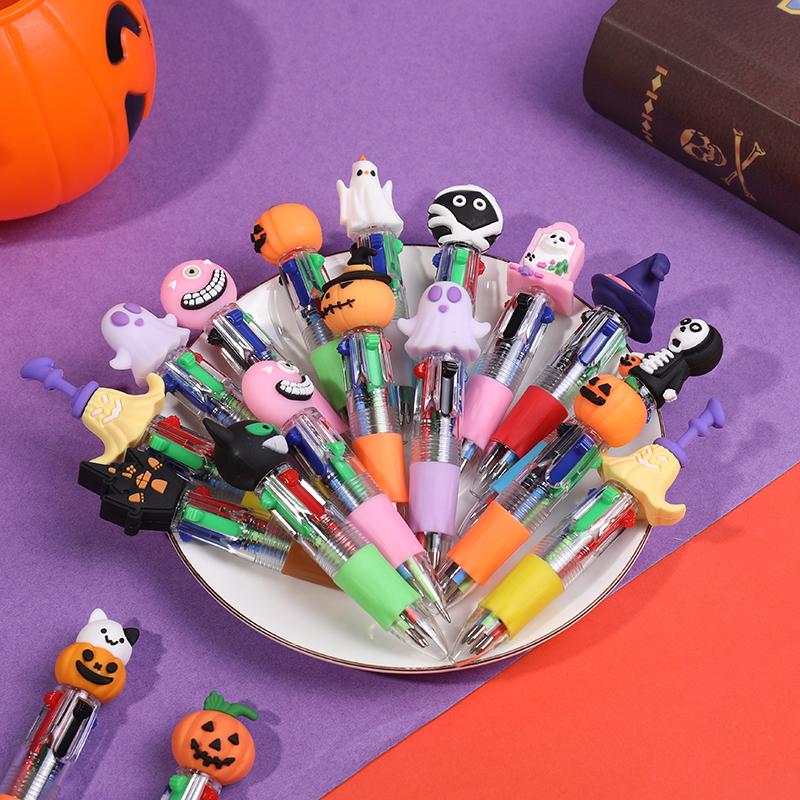 10-50Pcs Halloween Themed Pens Kids Halloween Birthday Party Trick or Treat Favors Gift Mini 4 Colors Ballpoint Pen School Prize