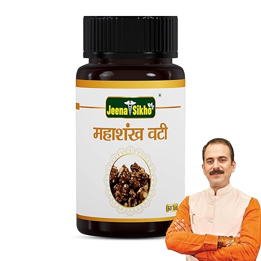 

Jeena Sikho Mahashankh Vati Digestive Wellness Tablets Gut Health Herbal Digestion Support Daily 60 Veg Tablets