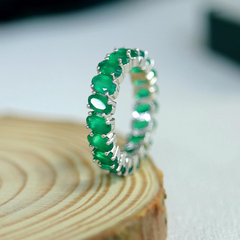 

Новое поступление 2024 года, кольцо с зеленым агатом, серебро 925 пробы с натуральными драгоценными камнями, изысканные украшения для женщин и девочек, хороший подарок us ring size 10# зелёный