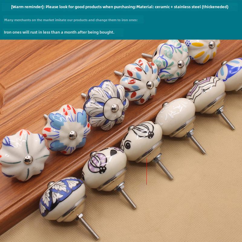 Modern American Ceramic Pumpkin Cabinet Handle