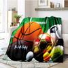 Ball design patterns Flannel printed blanket suitable for all seasons suitable for living room office sofa and travel 180x250CM