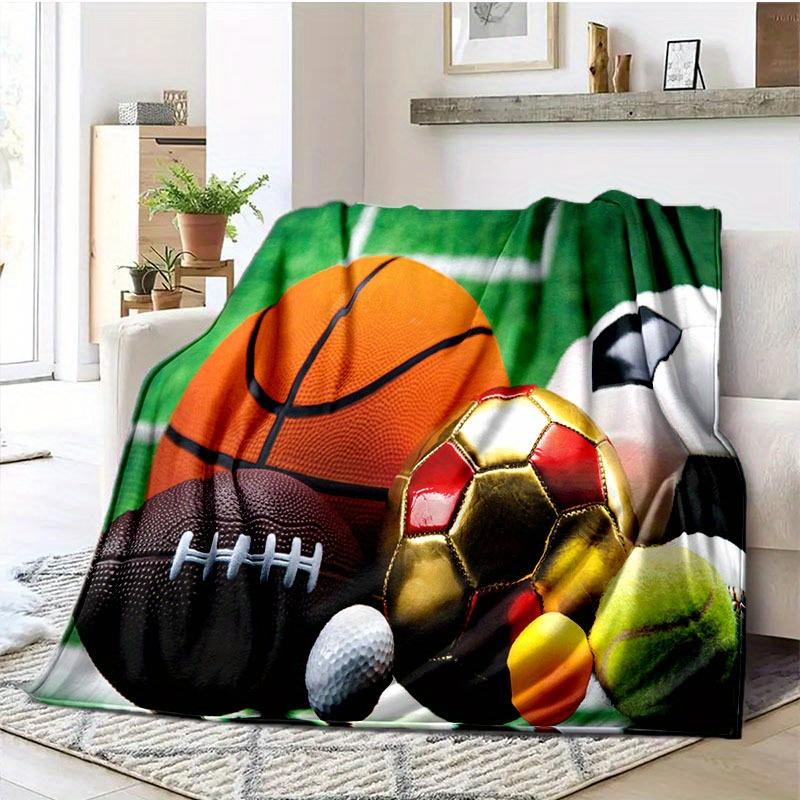 

Ball design patterns Flannel printed blanket suitable for all seasons suitable for living room office sofa and travel 180x250CM 75x90cm