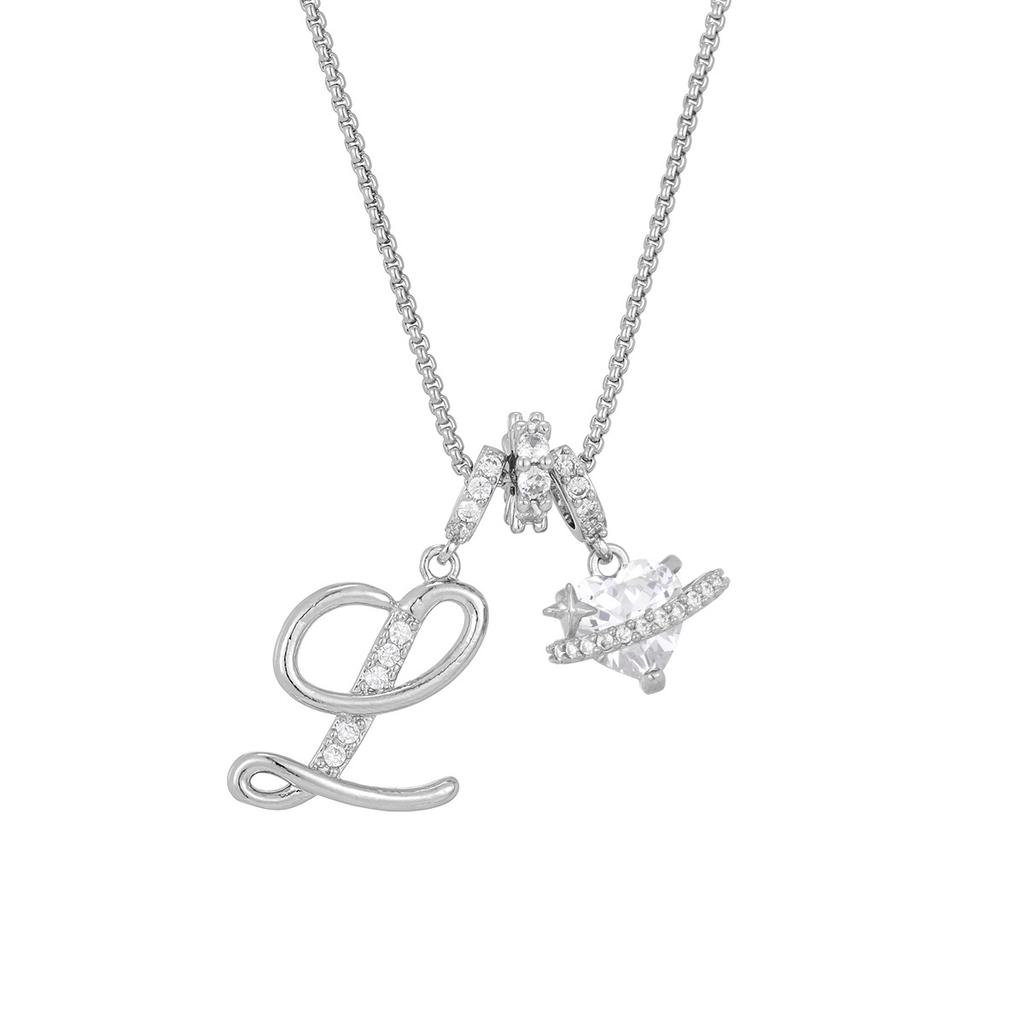 Cross-border necklace dopamine 26 English letter necklace girl light luxury niche high-end Amazon pendant jewelry