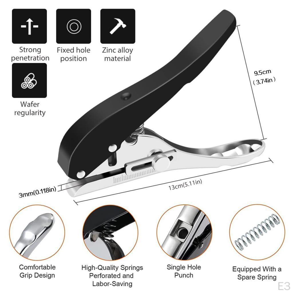 Cardboard Punching, Handheld Hole Puncher, Single Punch for Labels Tag Greeting Cards Craft