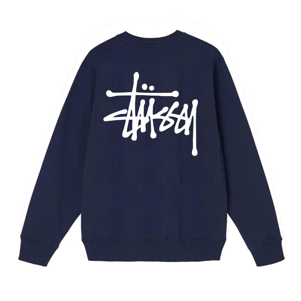 Felpa unisex Kuaerstu stile americano con girocollo, Nera, Stampa Classica con Lettere e Otto Dadi, Manica Lunga.