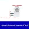 304 Stainless Steel Pneumatic Quick Connect Fitting for Air Hose and PTFE Tube, PC8-02.