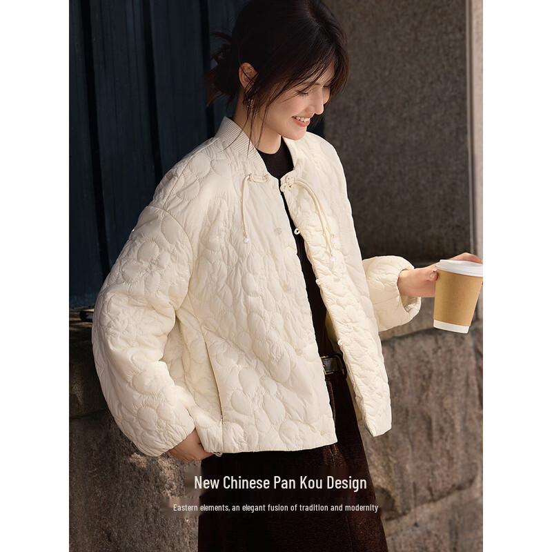 XWI Women's New Chinese Style Short Cotton Baseball Jacket