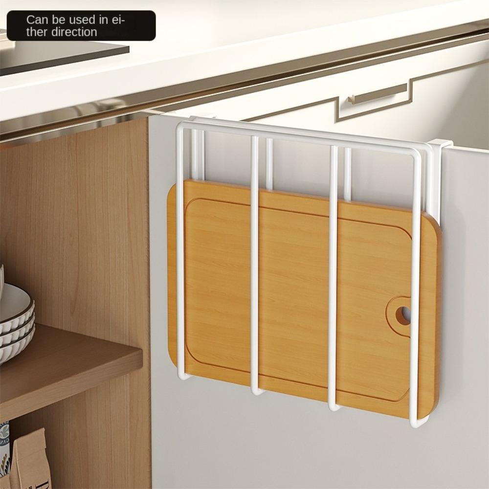 Pot Lid Storage Cabinet Lower Hanger Non-punching Kitchen Cabinet Hanging Holder  Kitchen Supply