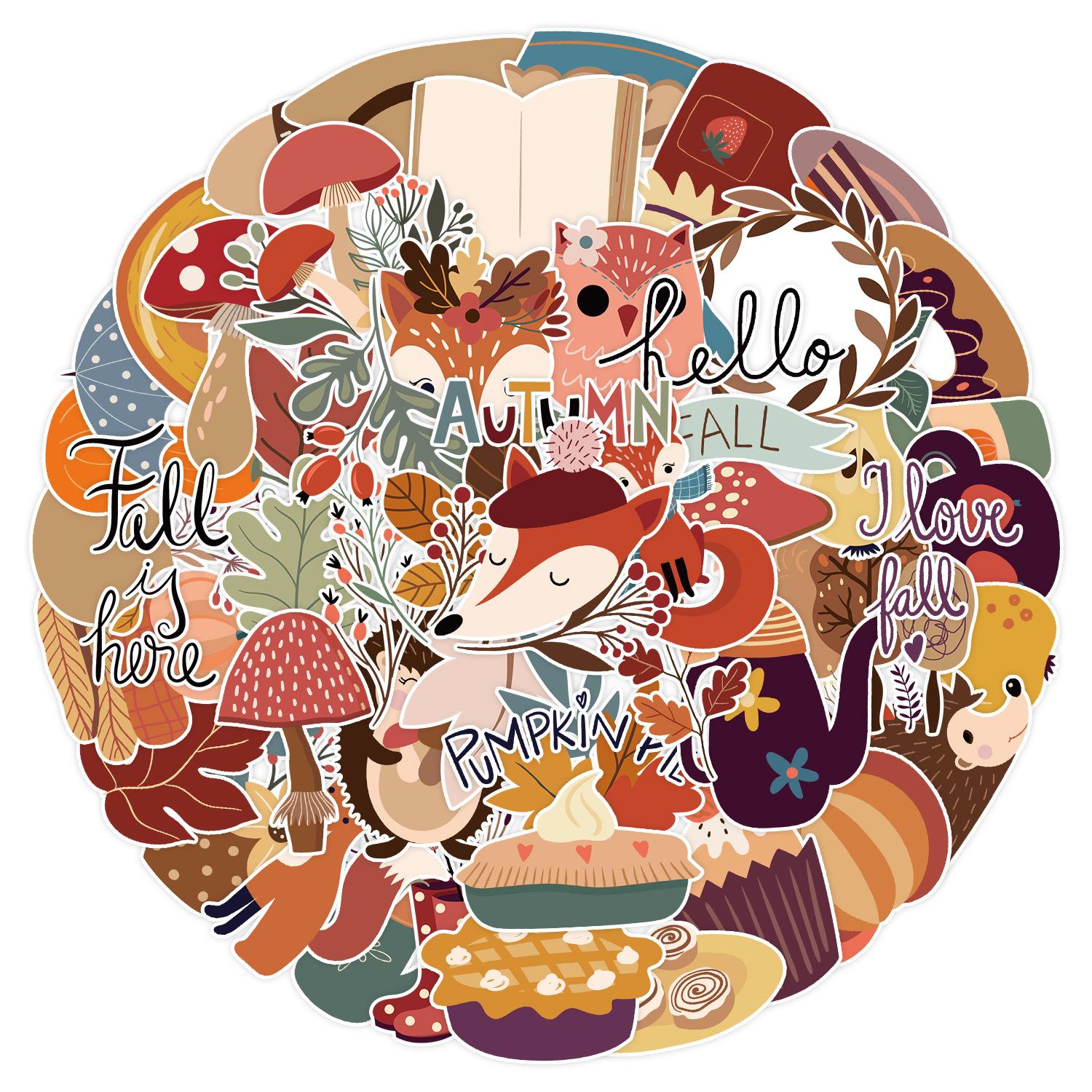 

50 Autumn Graffiti Stickers Suitcase Car Notebook Skateboard Mobile Phone Waterproof Decorative Stickers