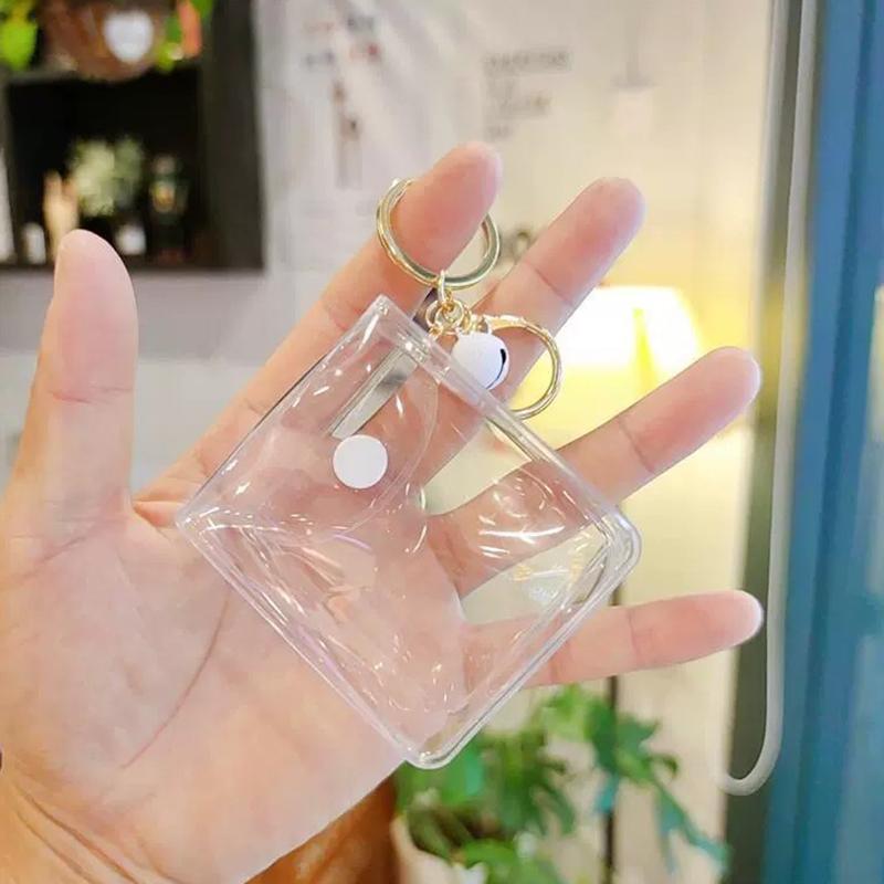 Transparent Pvc Square Mini Coin Purses Case Clear Small Key Wallets Pouch Women Kids Girls Lipstick Earphone Coin Storage Bags