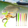 4.8/6/8cm Artificial Worm Baits Saltwater Fishing Tackle Accessories for Trout Fishing Soft Lures Paddle Tail Baits