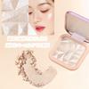 LIANGNISHI Highlight Powder 02 Nude Pink 4 Shades Matte & Pearl Glow Fine Glitter Face Highlighter Contour Shading Makeup Palette Beginner