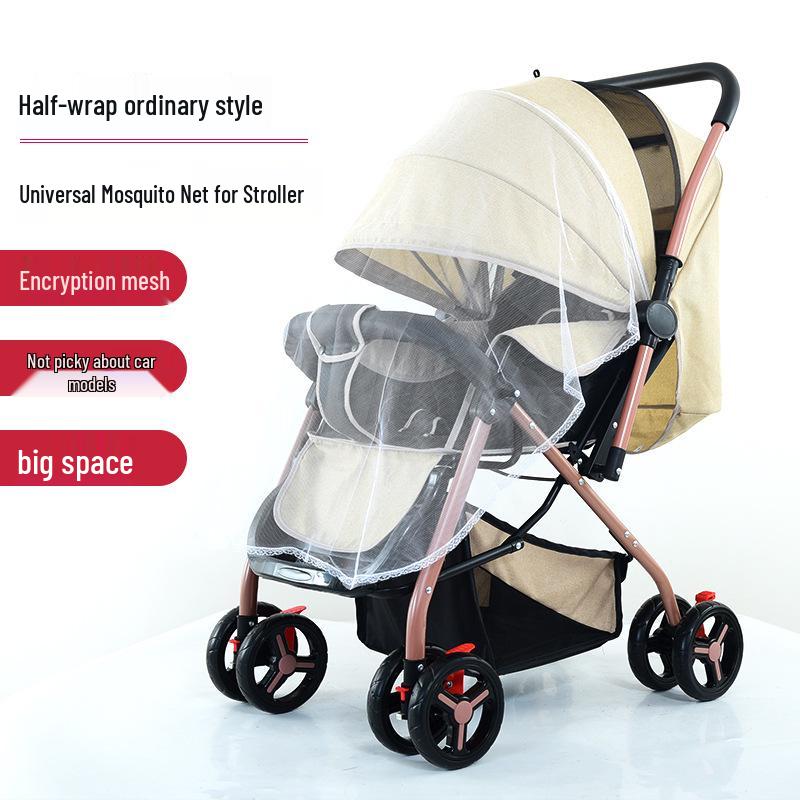

Универсальная детская коляска Полное покрытие Москитная сетка и Солнцезащитный сетчатый чехол