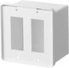 Yamazaki Woody Double Outlet Guard for 6 X X Wide 10620 Gangs, White, W11.8 D8.2 H12.1cm, Design, Tamper-Proof, Dustproof,