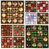 44 PCS Xmas Ball Decorations Sparkling Baubles Balls, Shatterproof Hanging Ornaments, Red and White, Plastic, Christmas, Traditional
