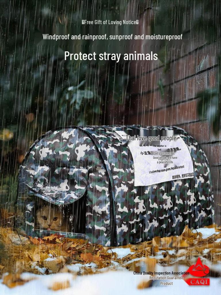 Fully Enclosed Waterproof Pet Nest for Dogs & Cats - Autumn/Winter