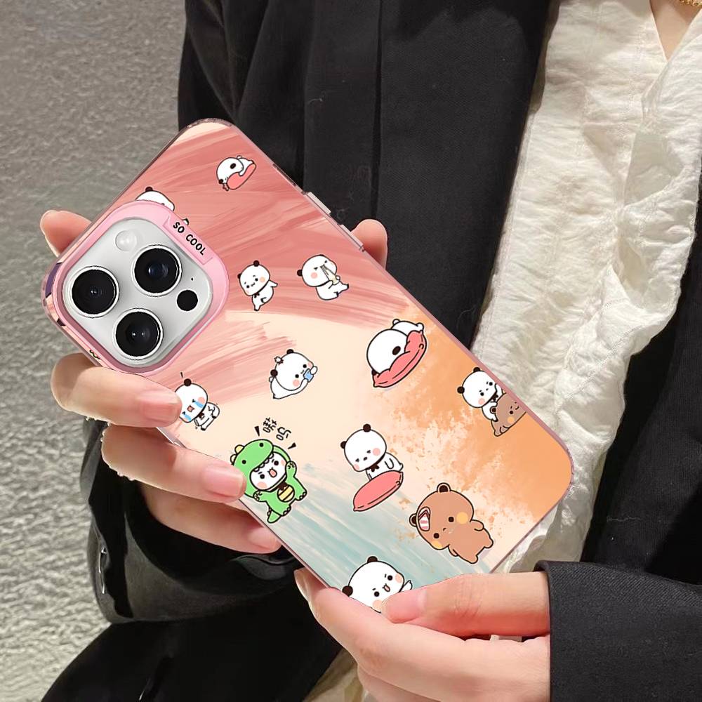 Cute Bubu Dudu Phone Case For IPhone 17 16 15 14 11 12 13 Pro Max Pro Plus Colored Silver Cover