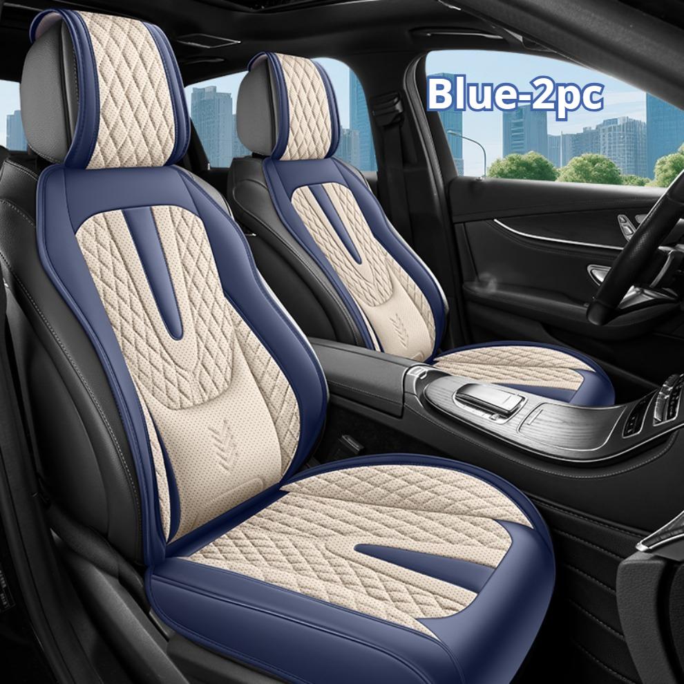 

2 шт. Фиксированная поясничная поддержка Подушка для автомобильного сиденья, 7 вариантов цвета, Удобная и долговечная, Всесезонный чехол для автомобильного сиденья, Универсальная посадка Artificial Leather&Four Seasons синий
