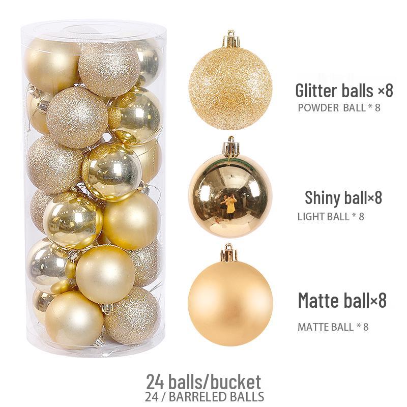 Vergoldete Weihnachtsbaum- und Fensterhänge-Ornamente - Feiertags-Dekorationskugel für Hochzeiten und Feiern