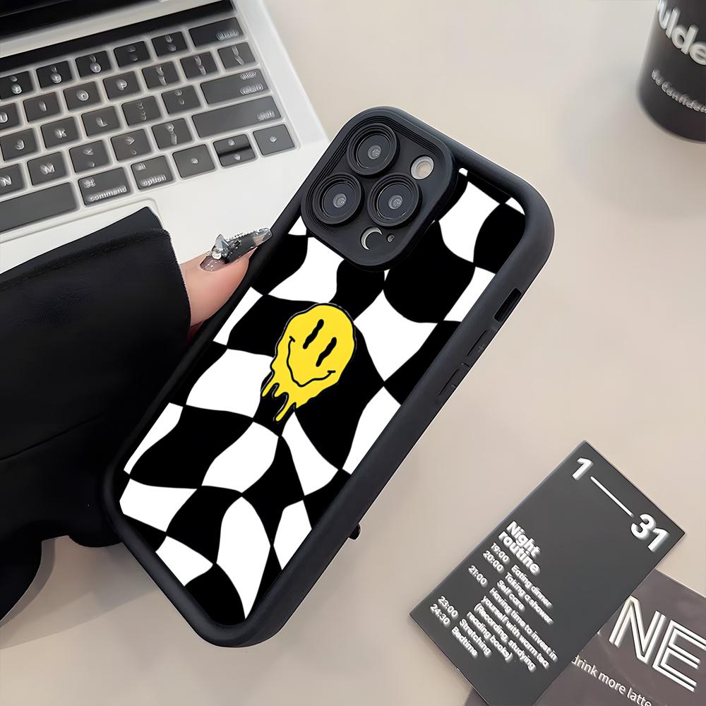 Colorful Danish Smiley Phone Case For IPhone 17 Air 16 E 15 14 Plus 13 12 11 Pro Max Silicone Soft Case