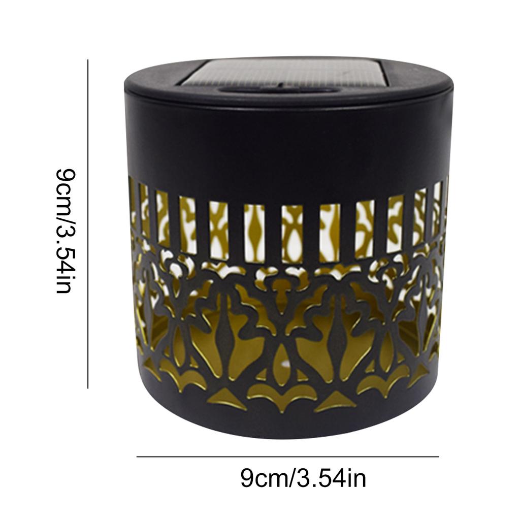 Outdoor Wall Lights Mandala Theme Waterproof Solar Wall Step Deck Lights for Garden Post Patio Backyard Decor