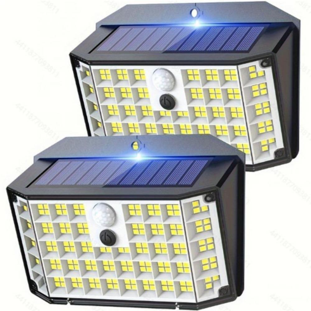 Solar Outdoor Lights 176 LED Solar Powered Motion Sensor Flood Lights IP65 Waterproof 3 Modes Wall Lamp For Outside Porch Yard