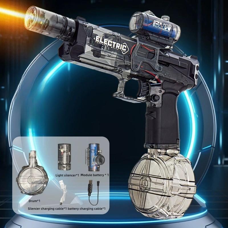 Kids Electric Water Gun Toys Artificial Flame High Stress Fights Game Summer Outdoor Beach Swimming Pool Toys For Kids Present