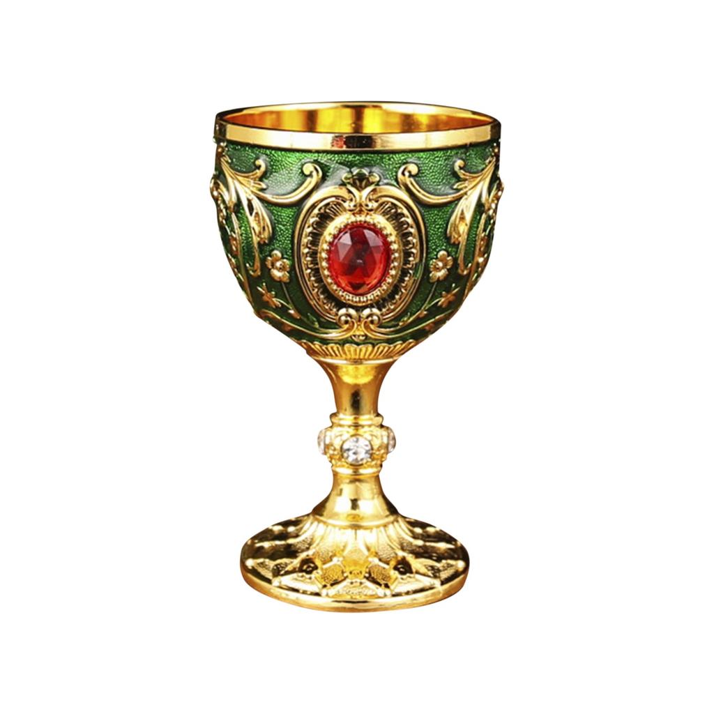 Home Retro Metal Wine Glass Whiskey Glass 30ML