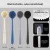 Silicone Long-Handled Bath Brush - Soft Bristle Back Scrubber for Easy Cleaning