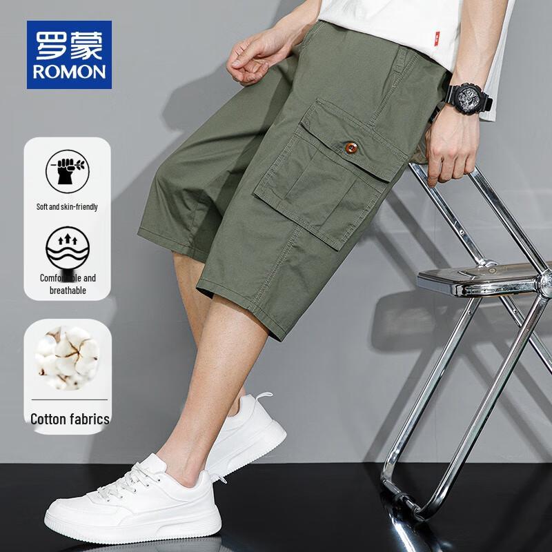 Romon Men s Casual Cotton Shorts 5XL