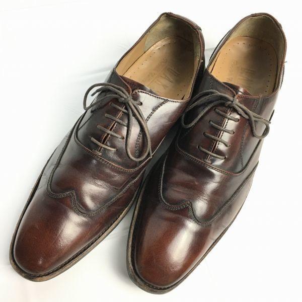 Vintage DAKS Wingtip Business Shoes Brown size 40.5 25.0-25.5 Men's(USED)