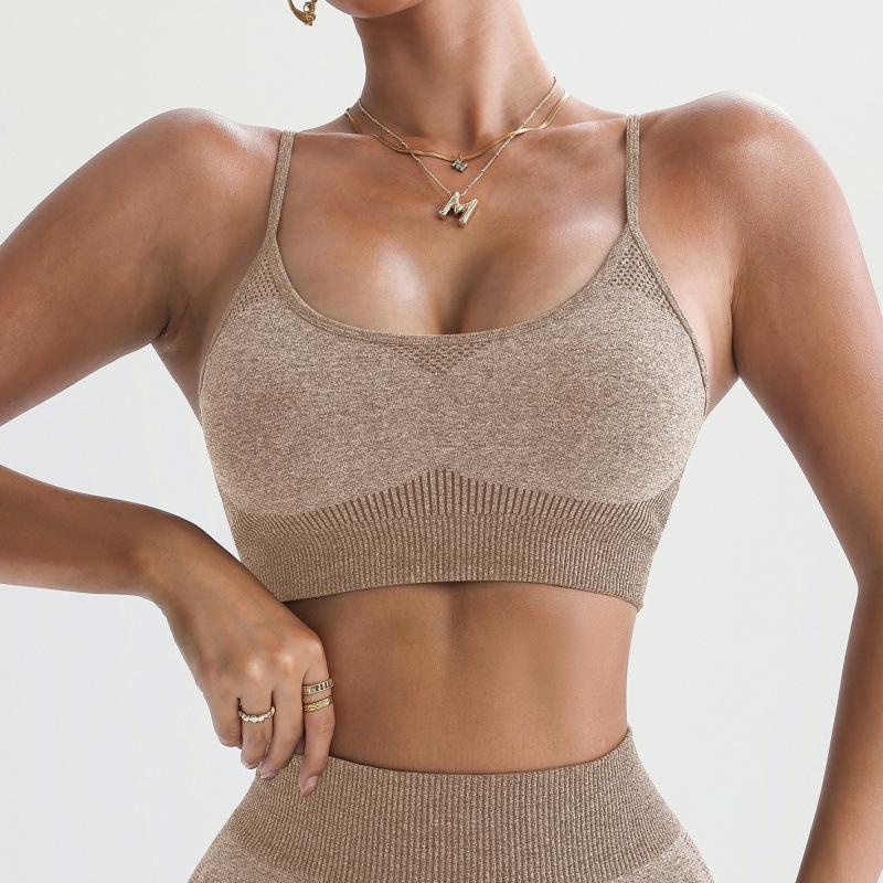 JYL Seamless Yoga Set Camisole Hip Lifting Shorts