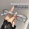 Luxury Women Printed Presbyopia Glasses Fashion Square Small Frame Reading Glasses Ultra Light Anti-blue Light