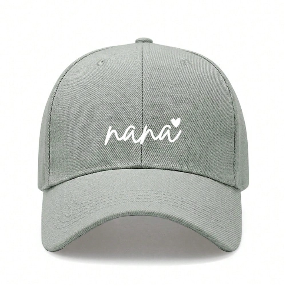 Nana Graphic Print Baseball Cap - Adjustable Polyester Sun Protection Cap For Casual Outdoor Sports Travel Beach Vacation