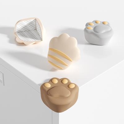 2Pcs Cute Cat Paw Silicone Corner Guard Baby First Walk Proof Edge Protector for Table Desk Collision Avoidance Cabinet Safety