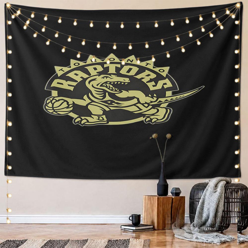Dinosaur Logo with Basketball Design Pattern Wall Hanging Tapestry Decorative Tapestry Home Decor for Bedroom and Living Room