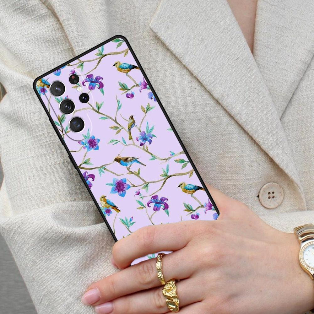 Garden Birds Cell Phone Case for Samsung Galaxy S26 Ultra S25 S24 S23 S22 S21 S20 Note10 Cover