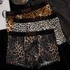 Leopard Boxers Ice Silk Man Underwear Graphene Men Underpants Breathable Comfortable Men's Panties Ultrathin BoxerShorts Trunk