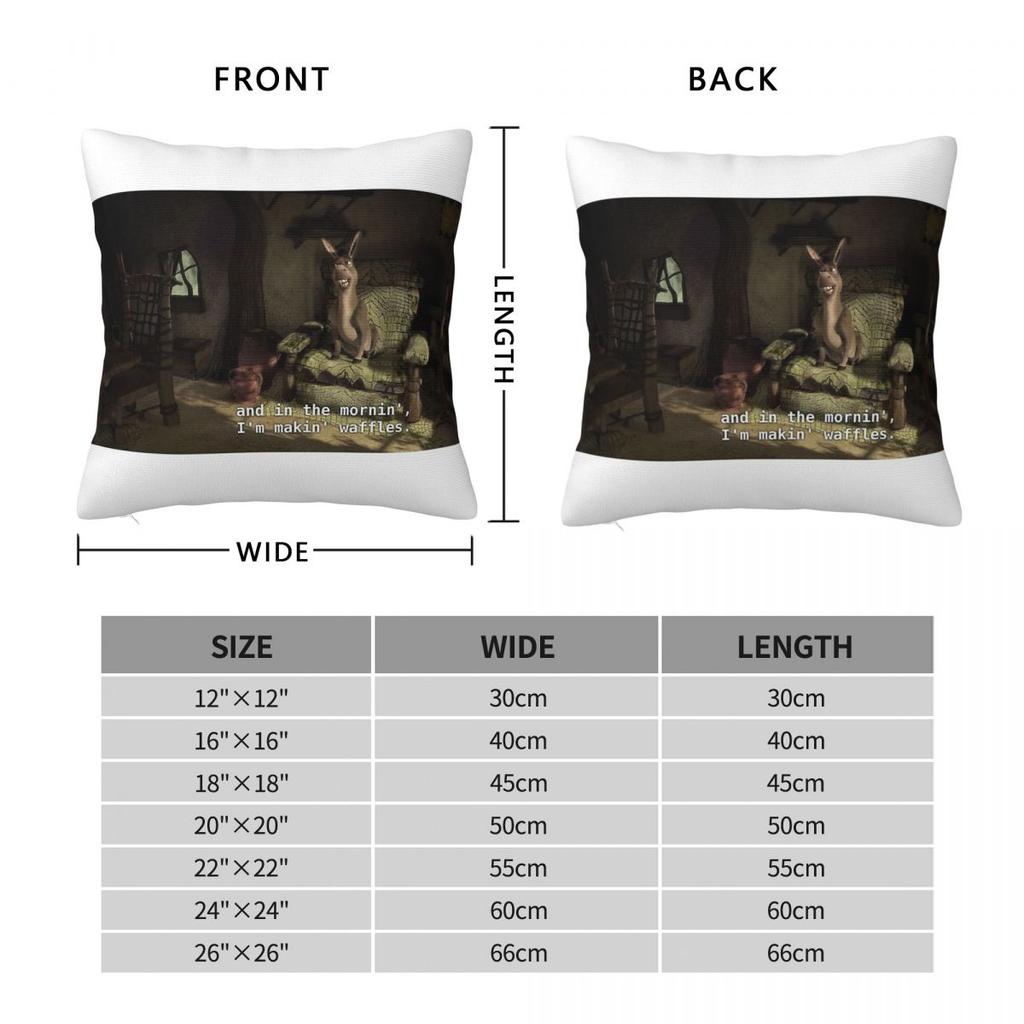 Morning Im Making Waffles Pillowcase Polyester Linen Velvet Printed Zip Decorative Pillow Case Sofa Cushion Cover