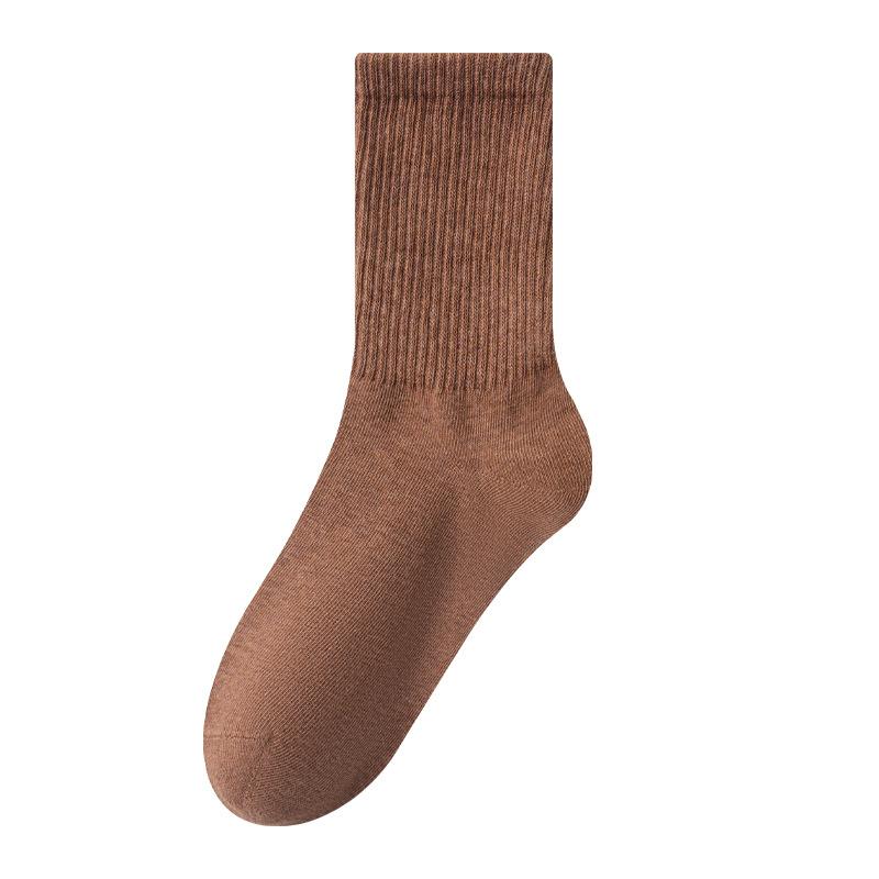 Men's Pure Cotton Socks, Mid-calf Socks, Sweat-absorbing, Antibacterial and Deodorizing for Autumn and Winter, Business Cotton Socks, Versatile