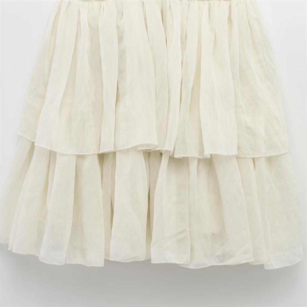 2025 Spring/Summer Women's Slim Strapless Mesh Dress