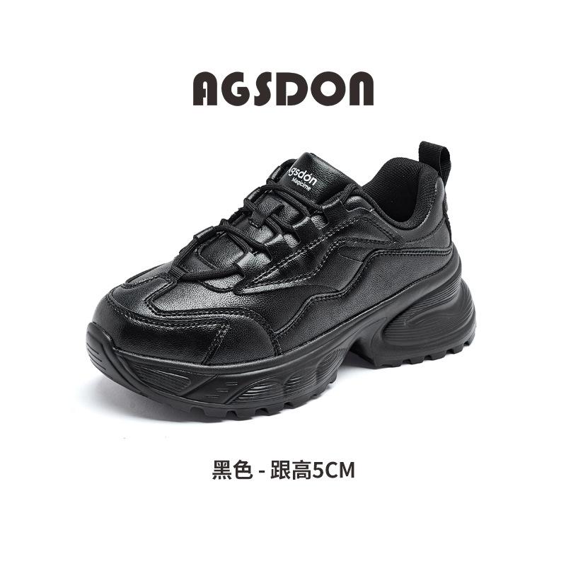 Augustine dad shoes women's 2025 new autumn and winter college style platform sports white shoes casual running shoes