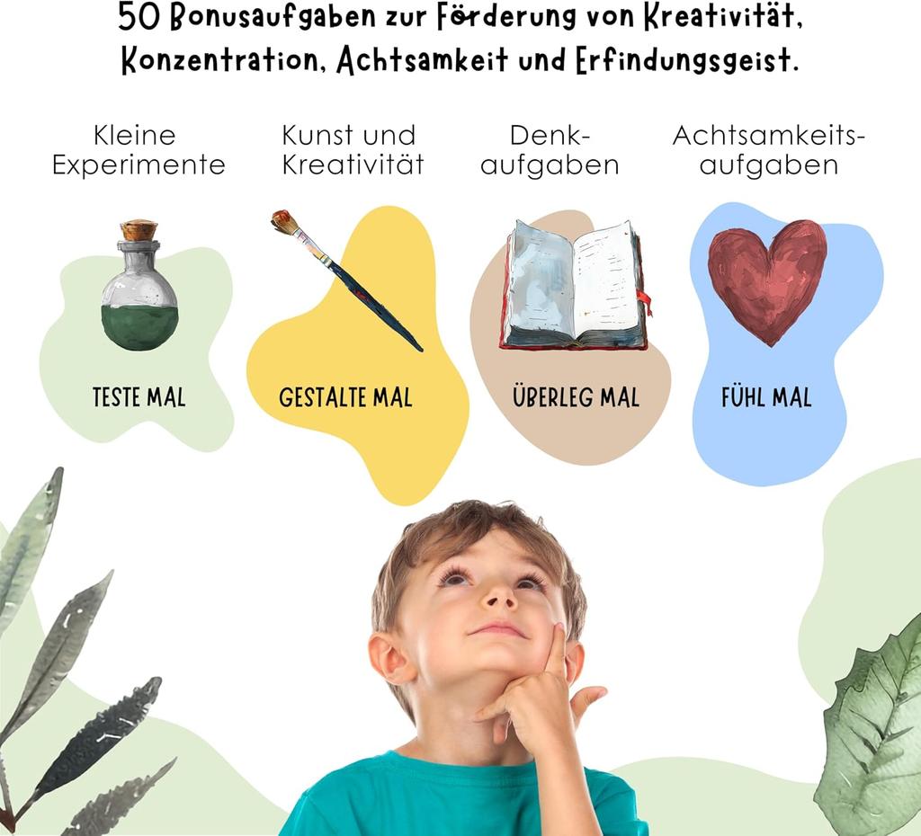 50 Cartes d'Exploration pour Enfants - Chasse au Trésor en Plein Air et Découverte de la Nature I Jeu de Recherche Passionnant I Jeux Éducatifs de 4 à 8 Ans