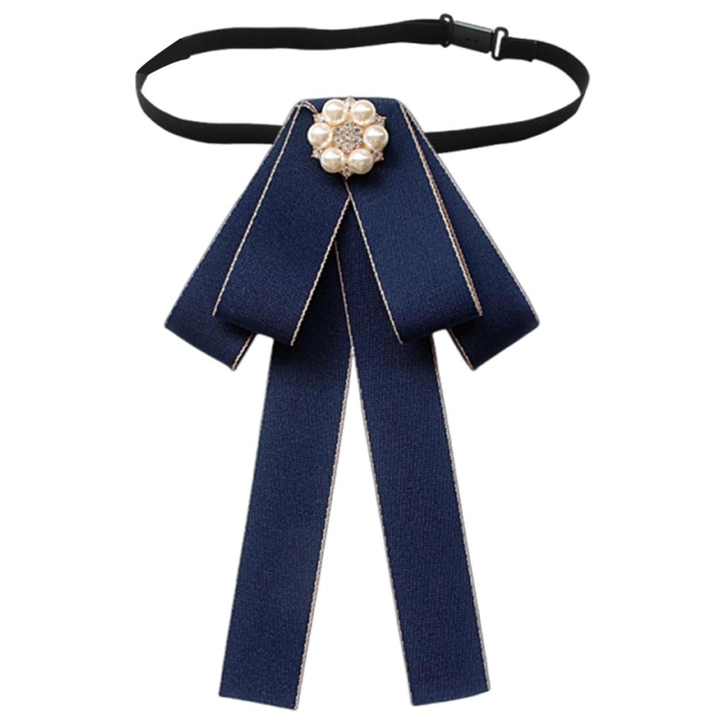 Bow Tie for Women Accessory Shirt Suit Adjustable Elastic Band Classic Polyester Easy